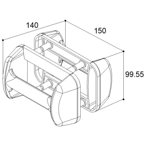 OEM ODM Industrial Doors Parts Black Plastic Handle Surface Installation