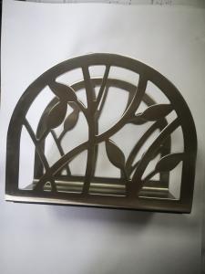 Creative golden paper towel rack with hollow patterns, stainless steel towel