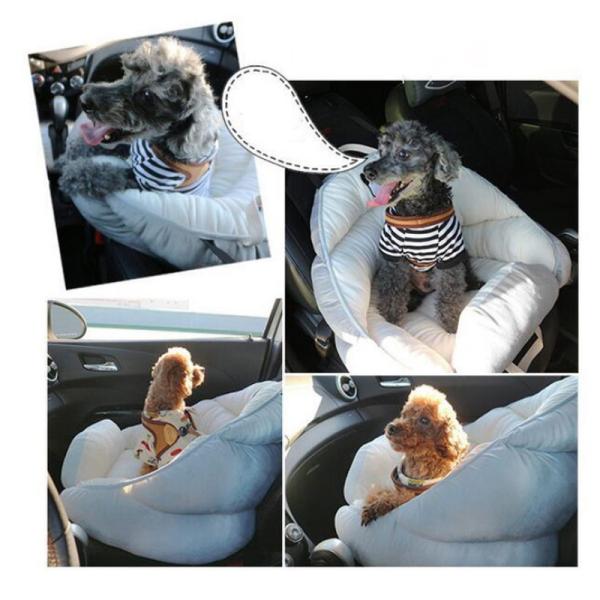 Luxury Dog Bed Cushion Pp Cotton Filled Carrier Portable Dog Car Safety Seat Bed
