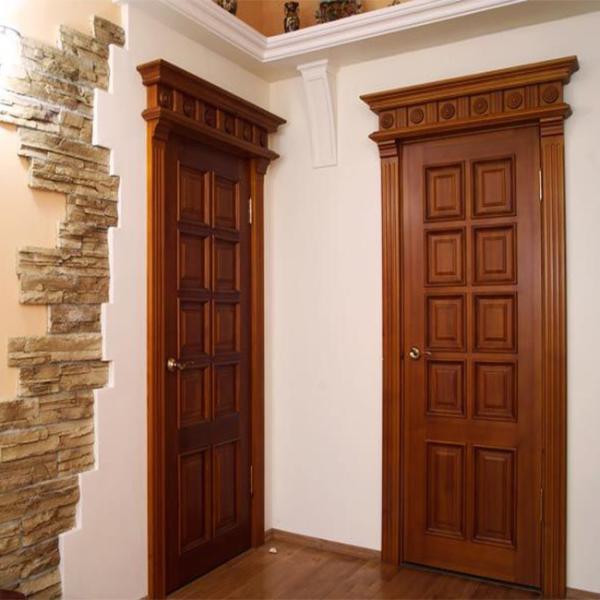 Custom Solid Wood Panel Interior Doors , Modern Style Fireproof Wooden Doors