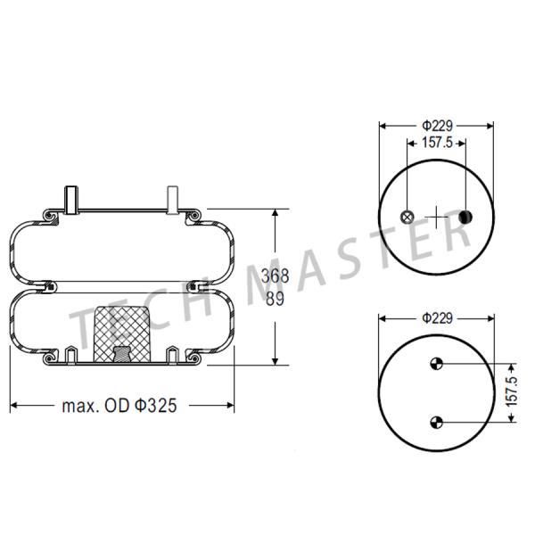 Проветрите замысловатое подвесного рессоры двойное для поднимаясь оборудования В01 358 7545