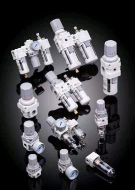 Air Source Treatment Air Filter Regulator With Gauge Pressure Reducing Valve Max Operating Pressure 1.0MPa 25um Filtration Grade