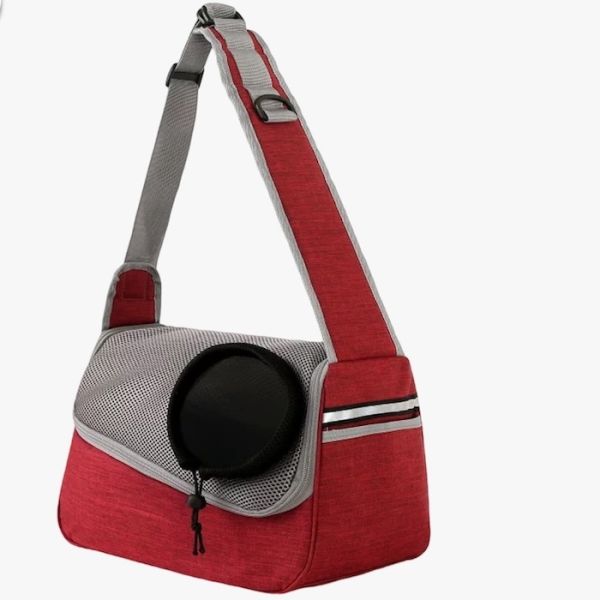 36*19*12CM Unisex Durable Washable Non toxic Lovely Durability Gray Oxford Pet Outing Shoulder Bag