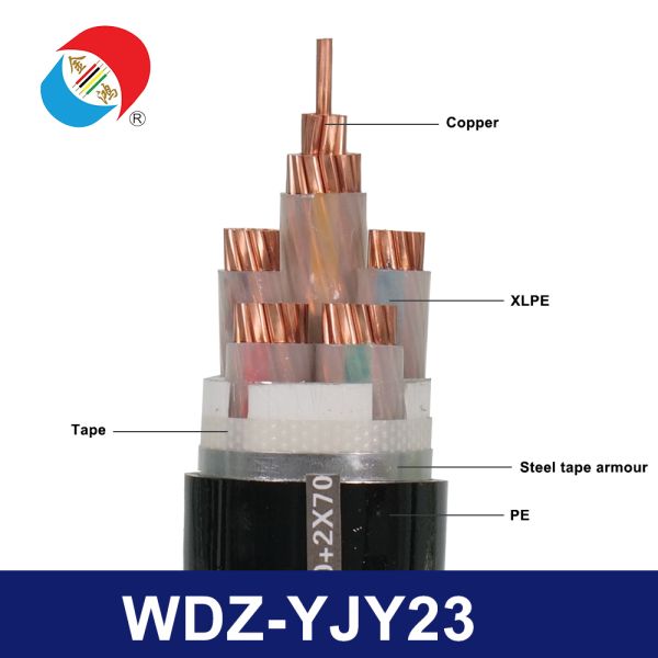 WDZ-YJY23 LSZH XLPE Copper Cable With STA Armor For LV Underground Runs