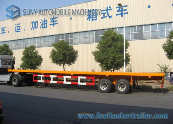 Container Transport 40FT Flat Bed Trailer 2 Axle Trailer ISO