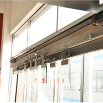 Diaphanous Gass aluminum profile exterior Telescopic Sliding Door OEM Service
