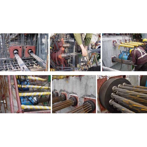 12.7mm Post Tension Steel Prestressed Concrete Sleeves Flat Anchor Head And Wedge