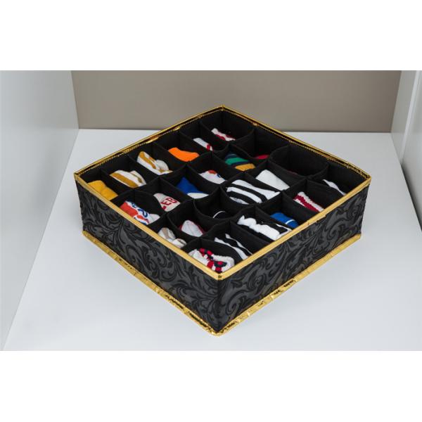 Черный складной организатор ящика, 24 рассекателя ящика клеток складных