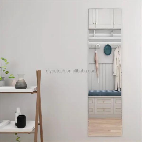 Silver Lenses Modern Frameless Wall Mounted Makeup Mirror for Beveled Bath Dressing
