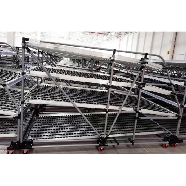 A24: Carton Flow Racking Gravity Roller Racking roller conveyor racks With Aluminum Alloy Roller