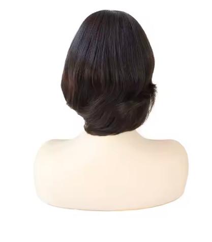Jewish Wigs Brown Injection Silk Top Kosher Lace Front Jewish Wigs New Glueless Silk Top Human Hair short European Hair Jewish Wig