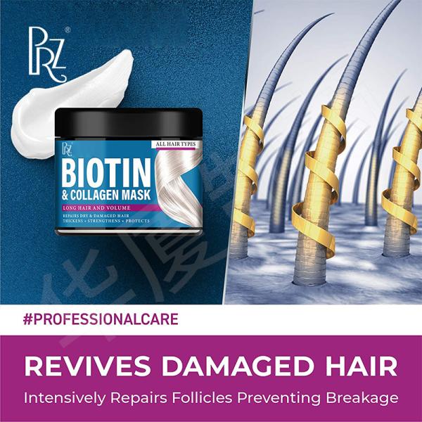 Biotin And Collagen 300ml Natural Hair Mask  For Dry Damaged Hair