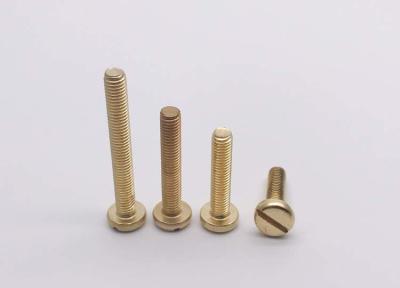 Brass Pan Head Slotted Screws  Slotted Drive Pan Head Machine Screws DIN85 Slotted Drive Machine Screws