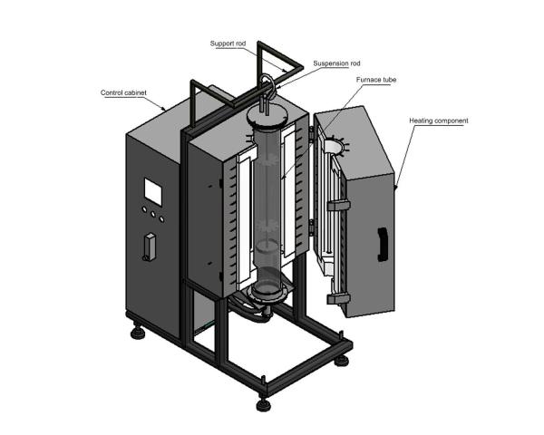 Vacuum Vertical High Temperature Tubular Furnace For Lab 3kW