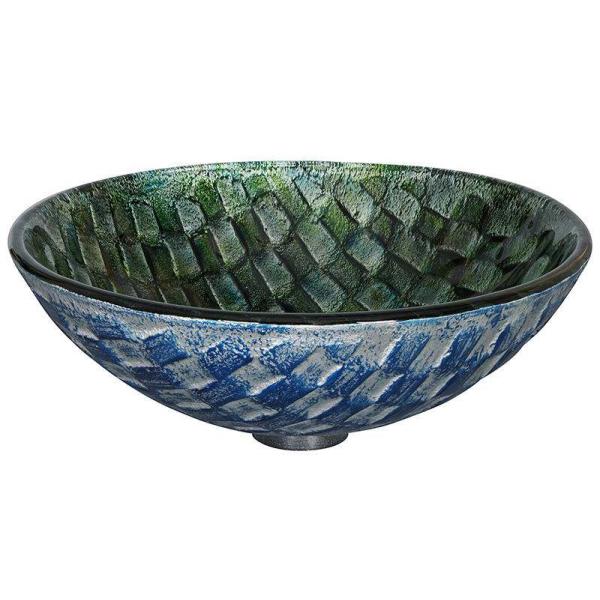 Закаленный кругом стеклянный рисовать руки шара раковины горячий плавит круговую раковину Bathroom сосуда