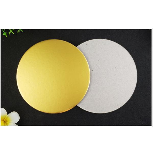 Золотые тортовые доски Картонные продукты питания и напитки Гладкий тортовый барабан Круглая форма для тортового магазина