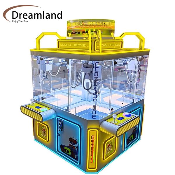Dreamland Coin Operated Luxury Toys Party Machine 4 Players Mid Island Claw Machine for Coin Operated Arcade Game Centers