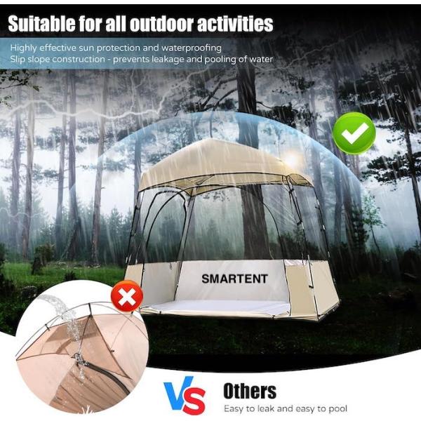 2.41*2.10*1.50M 6-Person Strong Fiberglass Frame Pop Up Sports Tents With UV Protection And Waterproof Design