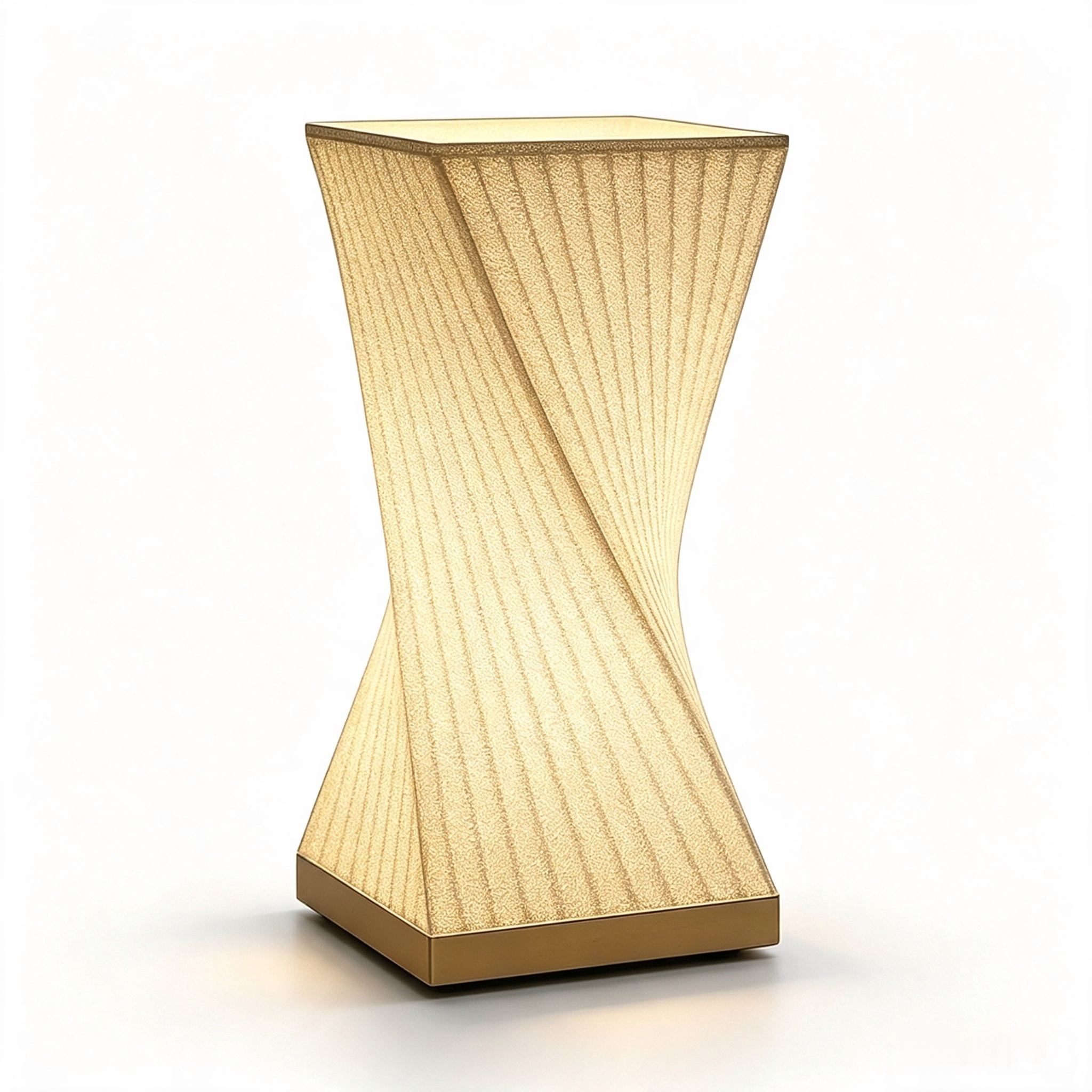 Twisted  3D Printed Lighting Fixtures Art Styled 3d Printed Lamp Warm Light