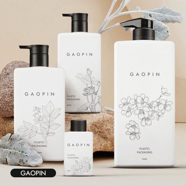 60ml 300ml 350ml 750ml White Custom color White HDPE plastic pump shampoo lotion