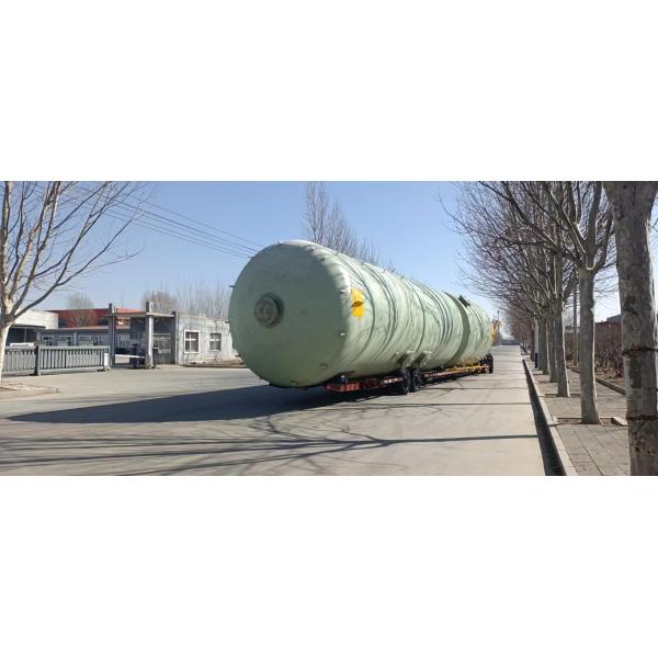 White Fiberglass Chemical Tanks Ammonia Storage Chemistry Mixer 1800mm*4080mm