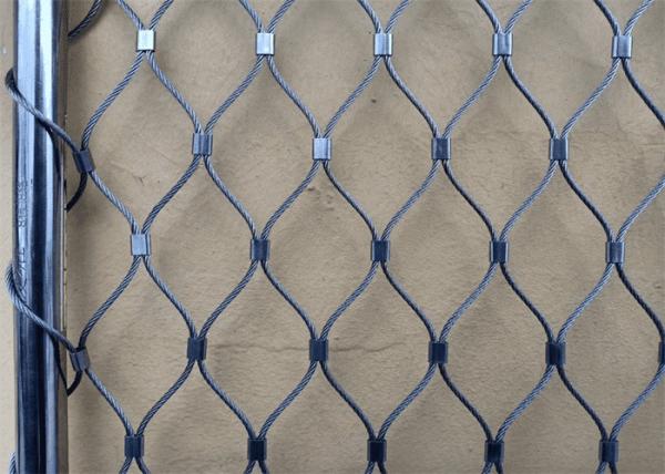 Ferrule Stainless Steel Wire Rope Mesh Net 1.2mm 1.6mm Flexible Deck Railing