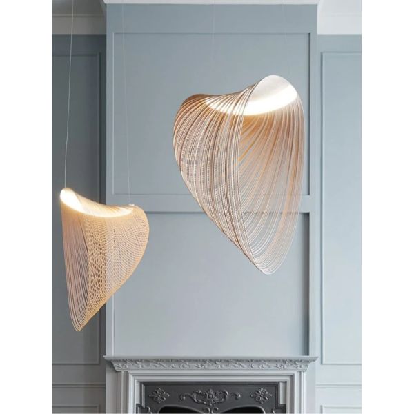 Modern Wood LED Light Pendant Lamp for Staircase Kitchen Restaurant Shop Chandelier(WH-AP-675)
