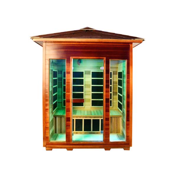 Carbon Panel Infrared Outdoor Sauna Room for 3 Person