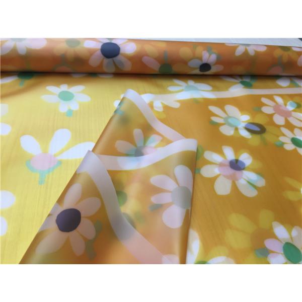 Little Girls Coats TPU Leather Yellow Color With White Flowers Eco - Friendly