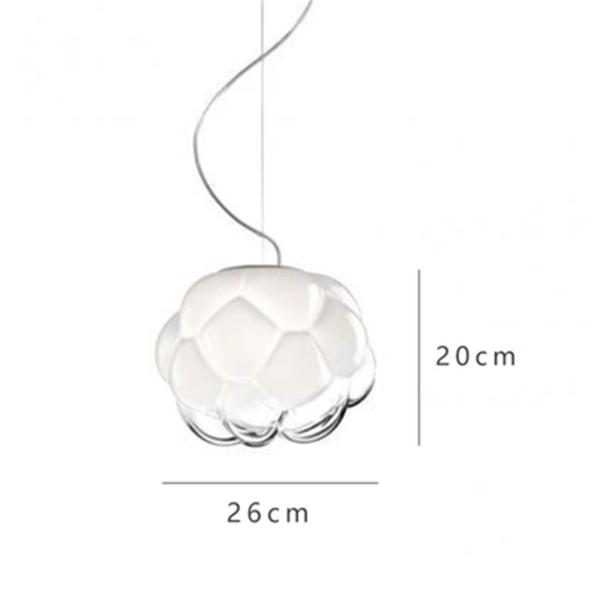 Postmodern Design Glass Cloud Flower Led Pendant Lights For Kitchen Dining Room Bedside Suspension lamp(WH-GP-100)