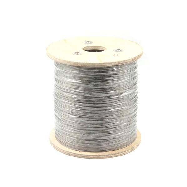 1000fts Length High Strength 304 316 Stainless Steel Wire Rope Steel Cable Grade Carton Steel
