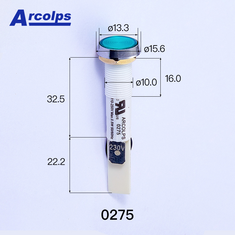 Control Panels 110V LED Indicator Standard Red With Screw Terminal