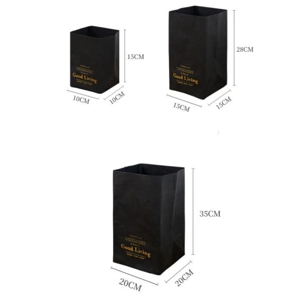 Manufacturer Wholesale Creative Nordic-Style Washable Kraft Paper Bags Tear-Resistant Refrigerator Storage Bags Flower Pots