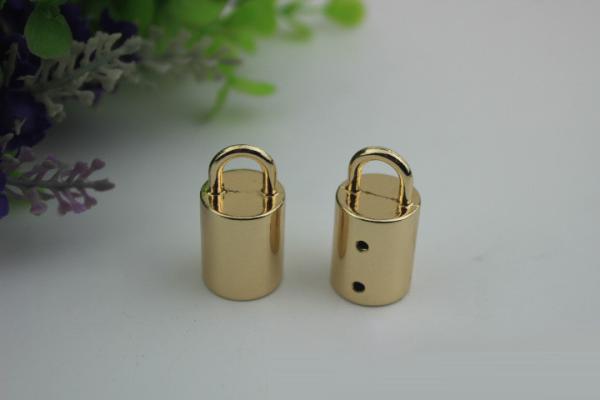 Wholesale fashion 14mm light gold zinc alloy bag hardware metal caps for tassel