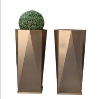 Patio Balcony Metal Flower Planter Octangle Galvanised Plant Pots