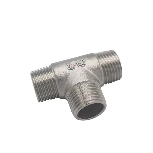 3 Way Stainless Steel 1/2 NPT Male Threaded T Pipe Hose Fitting Casted Male Tee Fitting