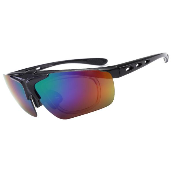 Windproof BSCI 134MM Rimless Sports Sunglasses 5 Lens Polarized Cycling