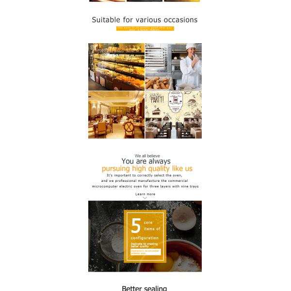 Коммерческая электрическая печь для пекарни с 1 слоем и 1 подносом 850x620x450 мм