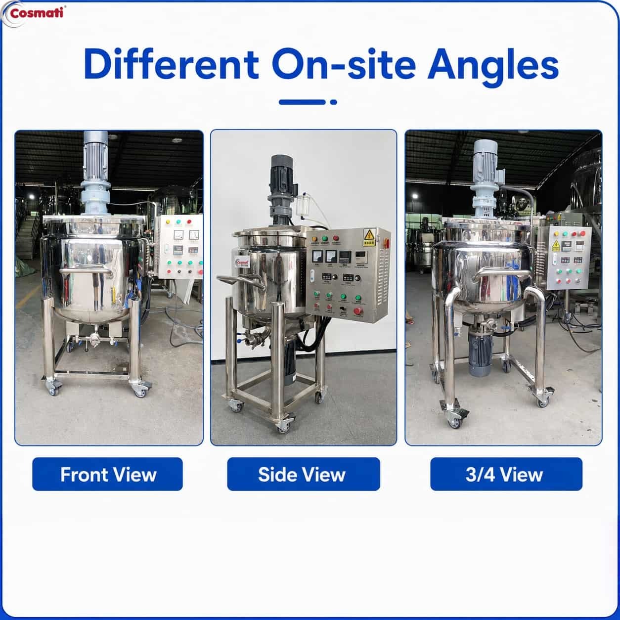 Stainless Jacketed Homogenizing Mixing Tank 100L For Shampoo Liquid Soap