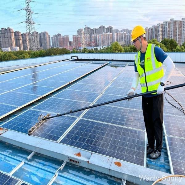 Tamanho máximo de desdobramento 3,5m-5,5m-7,5m Pincel de limpeza fotovoltaica Ângulo ajustável 80cm Diâmetro Melhor