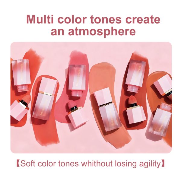 Wholesale Logo Free Multi Functional Cosmetics Makeup Moisturizing Matte Liquid Blush