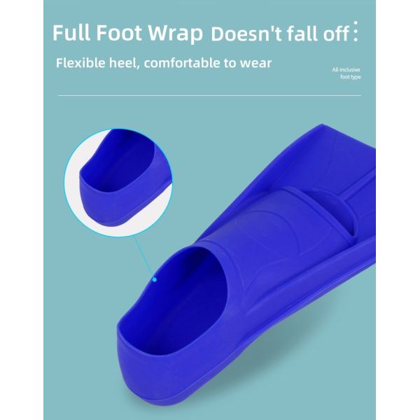Silicone Adjustable Swimming Fins Durable Adult Size For Swimming Training