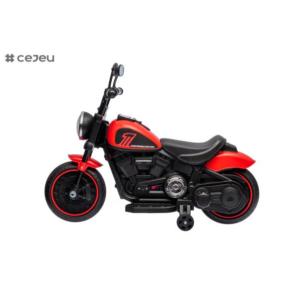 Electric Kids Motorcycle Toy, Music & Lights, Hand Acceleration & Foot Brake, 6V4.5AH