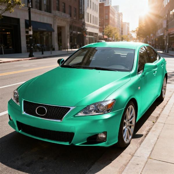 Envoltura perlada verde lago personalizada de metal vinílico impermeable HYM1094