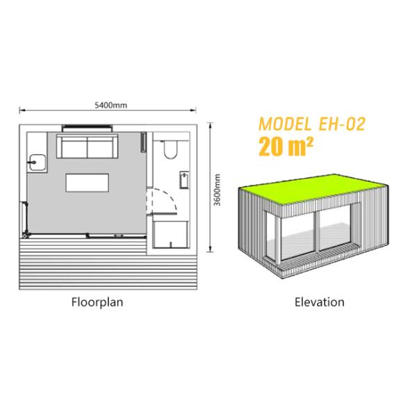 Железный каркас мобильного Prefab света студии сада с изготовленным на заказ деревянным дизайном