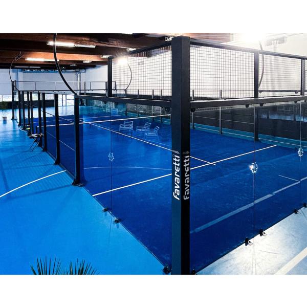 Patio de tenis de campo estándar tamaño 10 * 20m Patio de tenis azul personalizado para instalaciones deportivas / escuelas