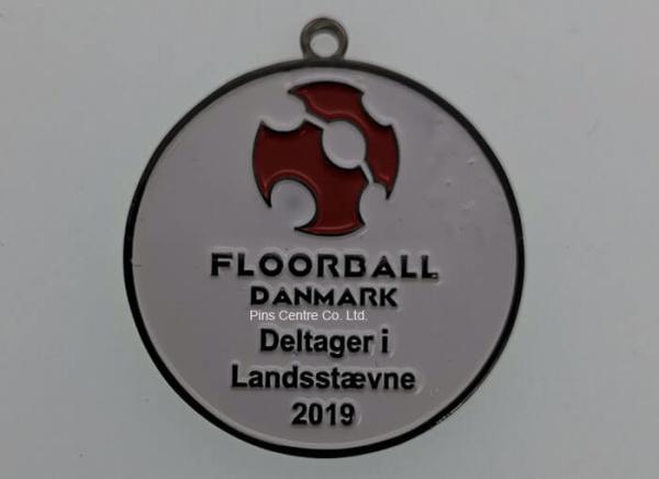 Antique Gold Customized 5K Race Medals / Volleyball Or Floorball Danmark Medals