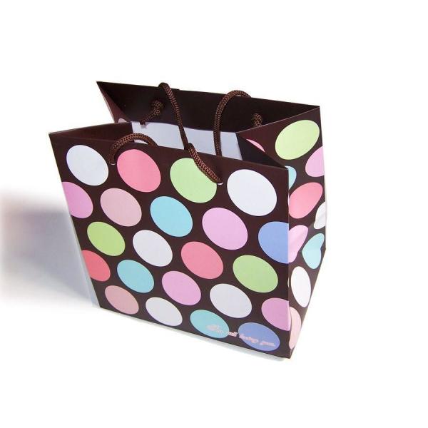 Manufacturer customized with cotton handle shopping paper bag for clothing shop gift promotion