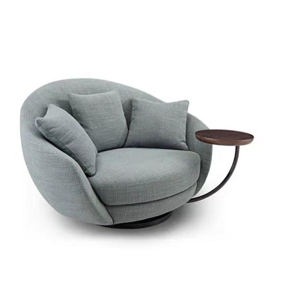 ODM OEM Villa Home Hotel Rotating Sofa Chair With Tray