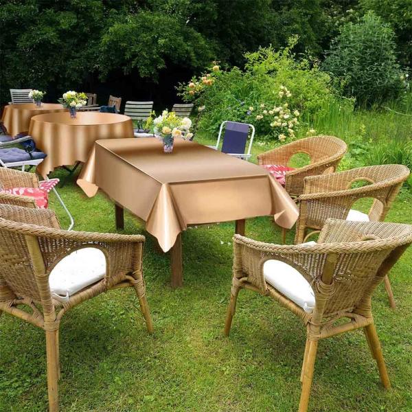 Logotipo impresso partido de 100 x de 274cm Rose Gold Foil Tablecloth For